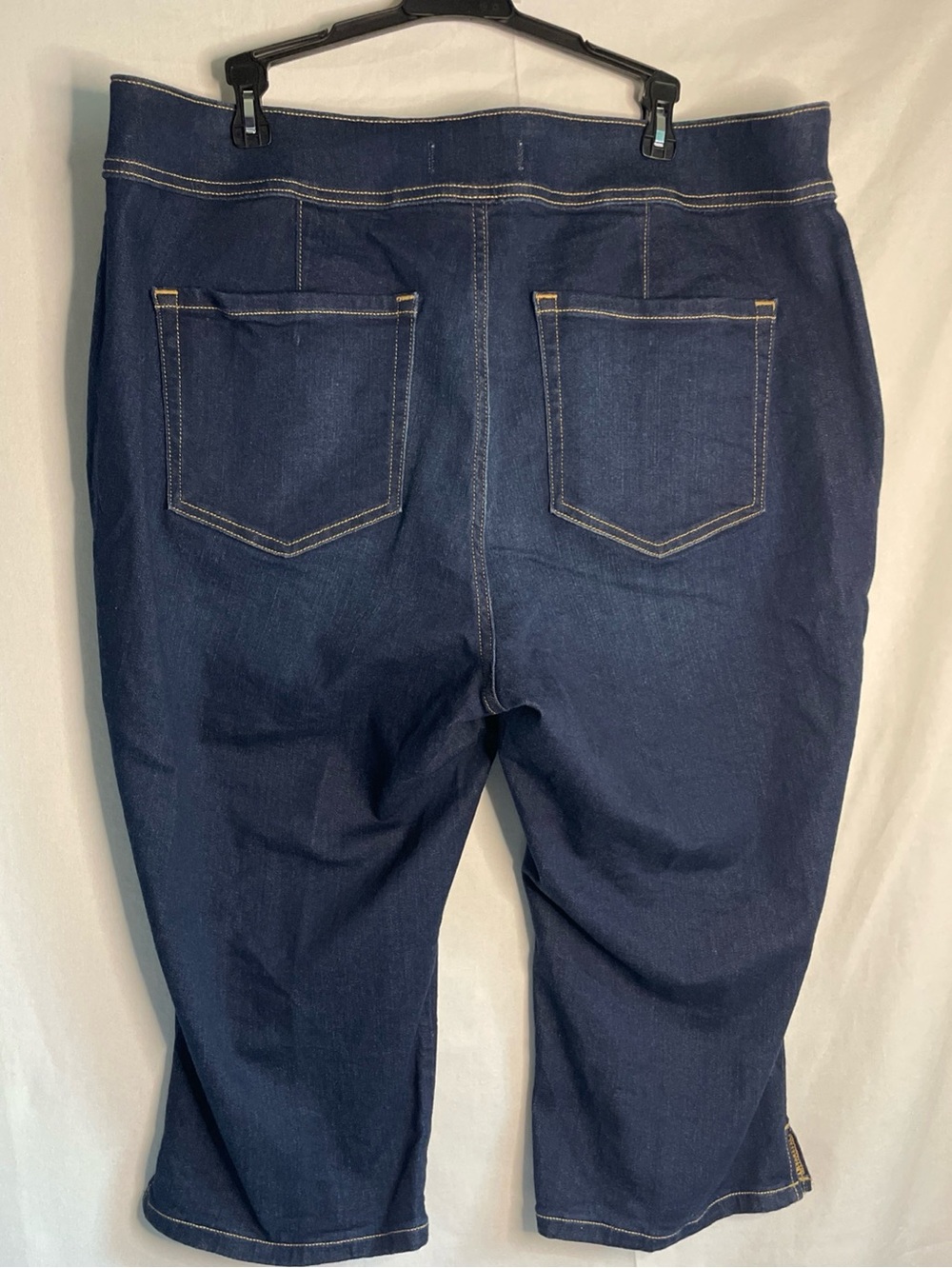 Lane Bryant Denim Capri Jeans Womens 20 Dark Wash 3 Button Stretch Plus Size - Picture 3 of 10